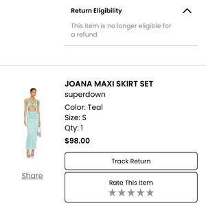 Superdown Aqua Maxi Skirt Set